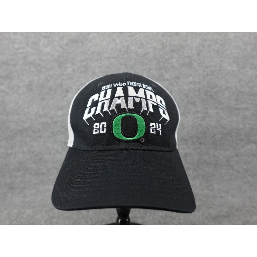 Nike Oregon Ducks 2024 Vrbo Fiesta Bowl Champions Hat Mens OS Black Grey SP24DDV